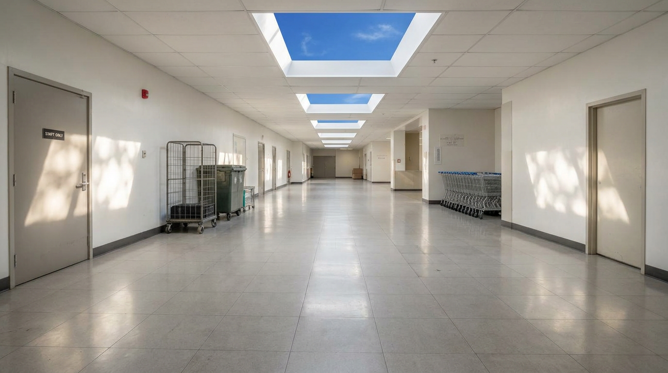 With artificial skylight